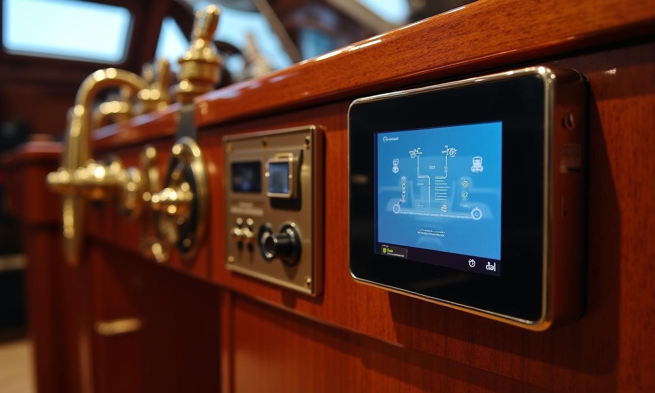Confronto tra interni d'epoca in mogano e interfaccia touchscreen a scomparsa